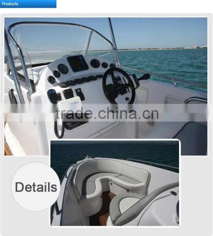 8m Fiberglass boat for fishing (7500 Center Console)