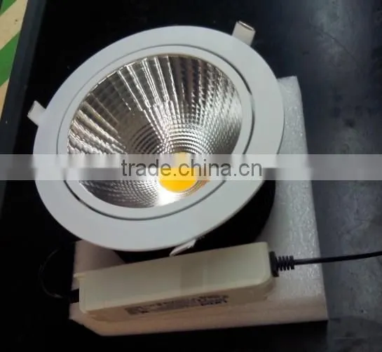 2016 high quality recessed COB led downlight 30W price With CE&Rohs