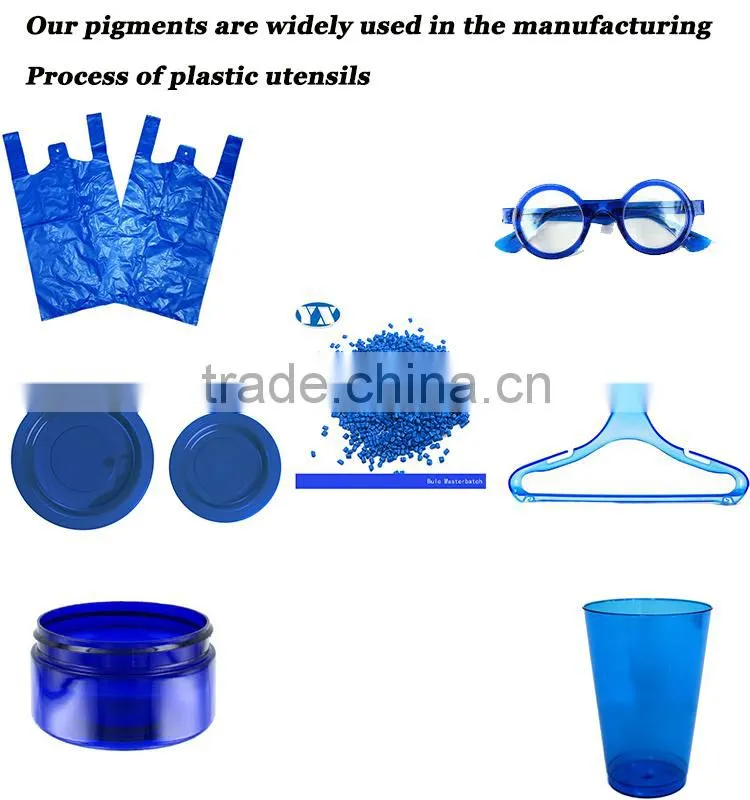 blue color masterbatch for plastc film sitck bag chair cup and bottle