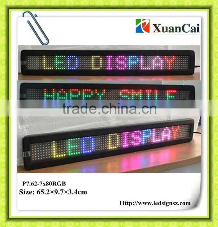 Single line European chars P7.62-7*80RGB LED panele