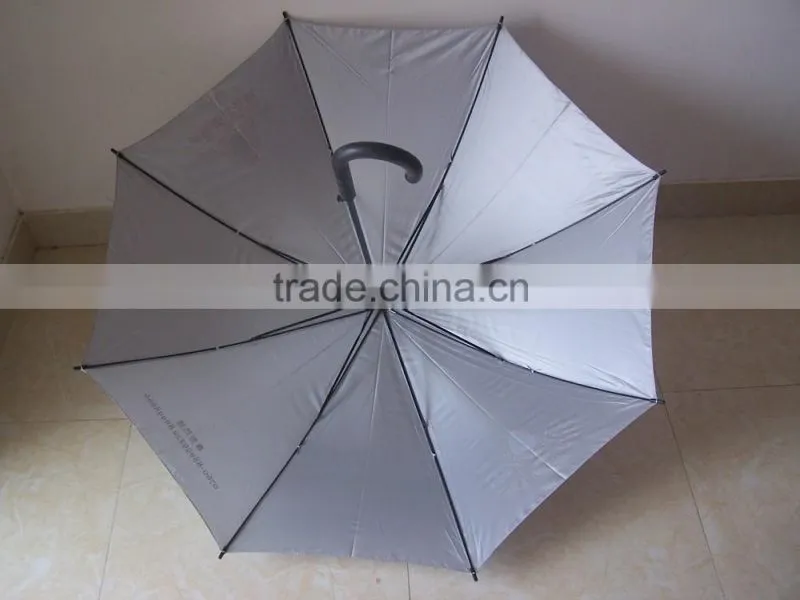 23''auto open stick gift electroplated frame rain&sun handheld umbrella