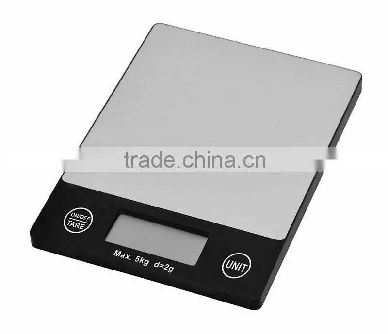 Digital Kitchen Scale with Stainless Steel Platform and 5kg Capacity,Touch Button