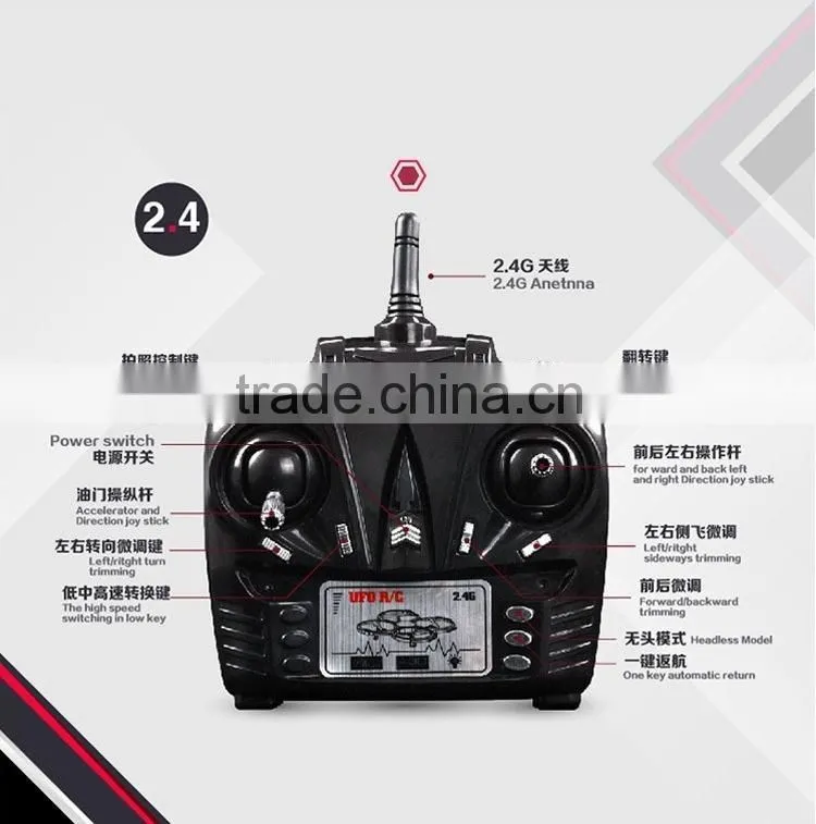 New product 2.4G 4 channel 6-axis camera drone remote control helicopter toys