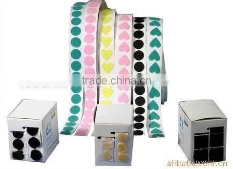 Adhesive hook and loop roll in black/white color