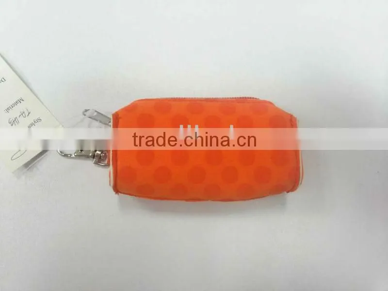 Orange Canvas Keychain Package Bag