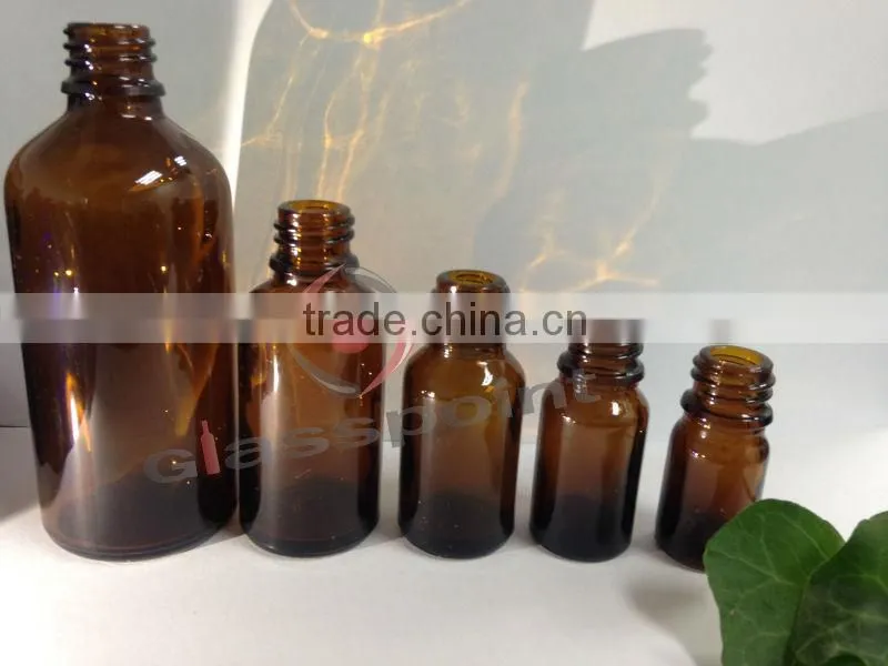 30ml-250ml glass bottles with glass dropper, boston round amber bottle