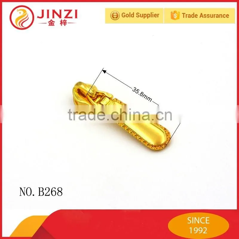 china supplier Handbag gold zipper slider bag clothes zipper pullers