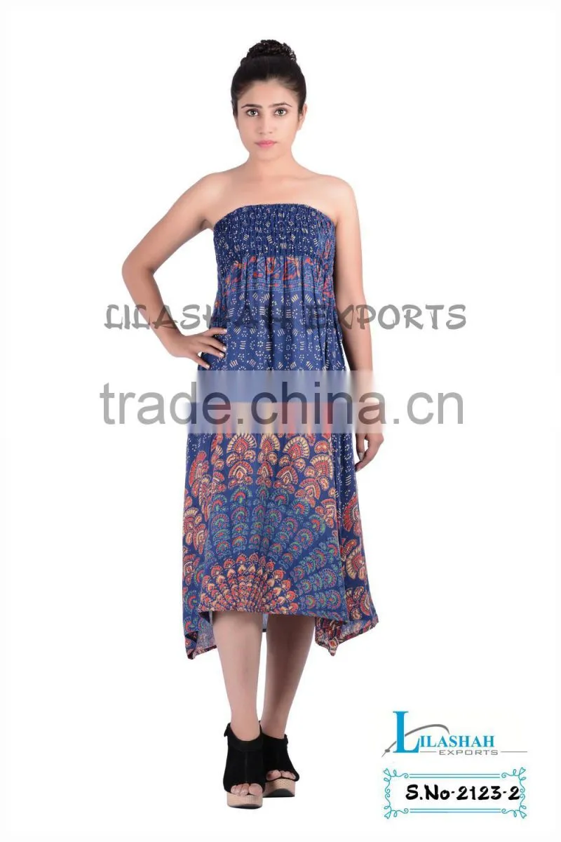 2123 Rayon MandalaTube Dress rayon dress dresses Smoke Vestido Ropa Garments Manufacturer Jaipur India sun summer dress