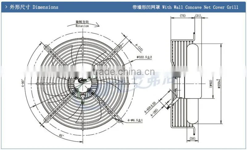 DC axial fan motor
