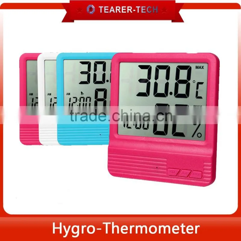 -50~70C Ambient temperature thermometer with daily alarm function calenday display