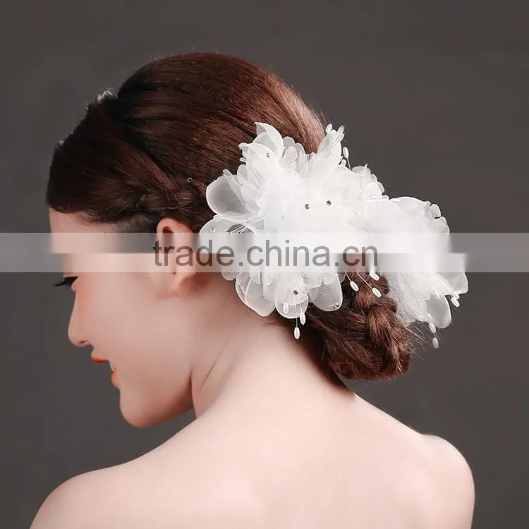 wedding mini snap decorative hair clips with flower