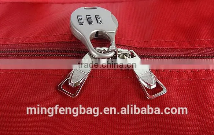 Trolley Bag red color portable 600D oxford trolley travel bag