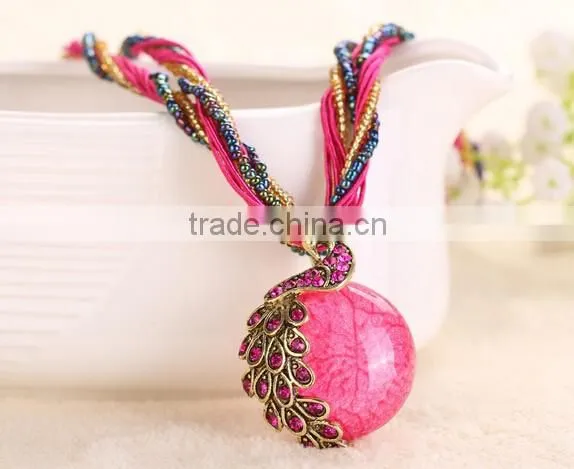 National wind m weaving necklace restoring ancient ways Sweater chain