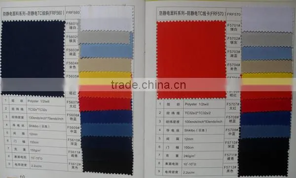 T/C Dyed Conductive Fabric Anti-Static Fabric Stripe Conductive Fabric