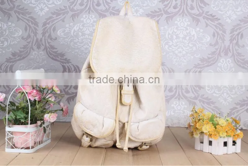 Angel kiss wash pu backpack China manufacturer leisure tote backpack