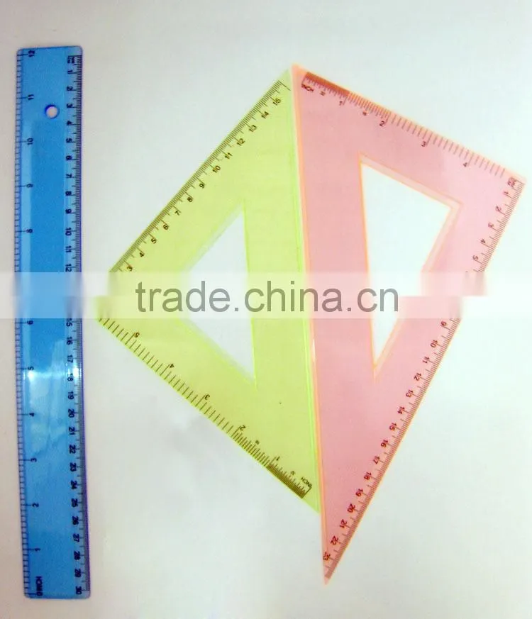 30CM Colorful Drawing Ruler set 4pcs geometry set