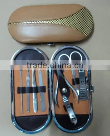 MRT-055 8pcs PU bag stainless steel fashion manicure set