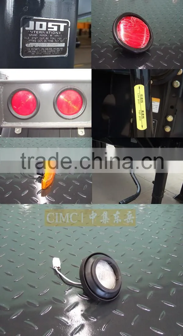 CIMC Low Price Wharf Skeleton Hydraulic Pumping Dump Truck Trailer