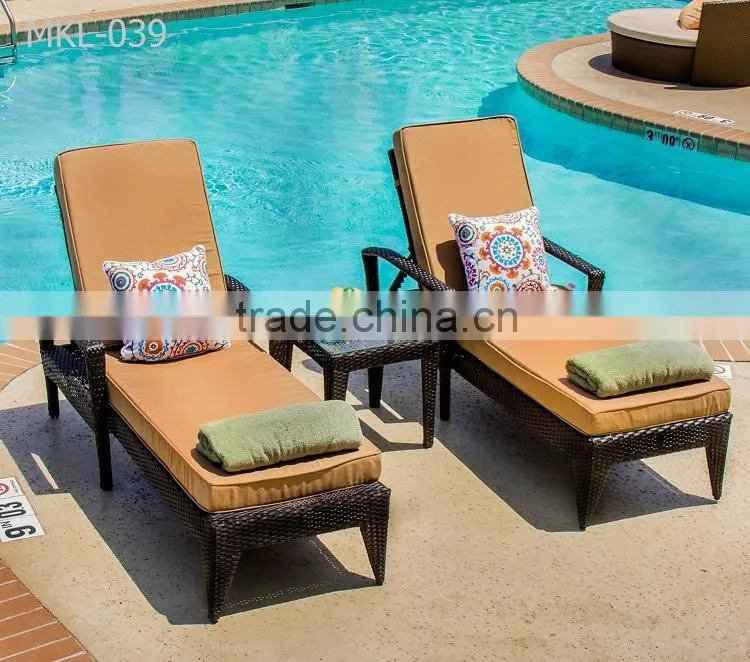 Best selling synthetic rattan Chaise Lounge - Sun Lounger - Beach Chair