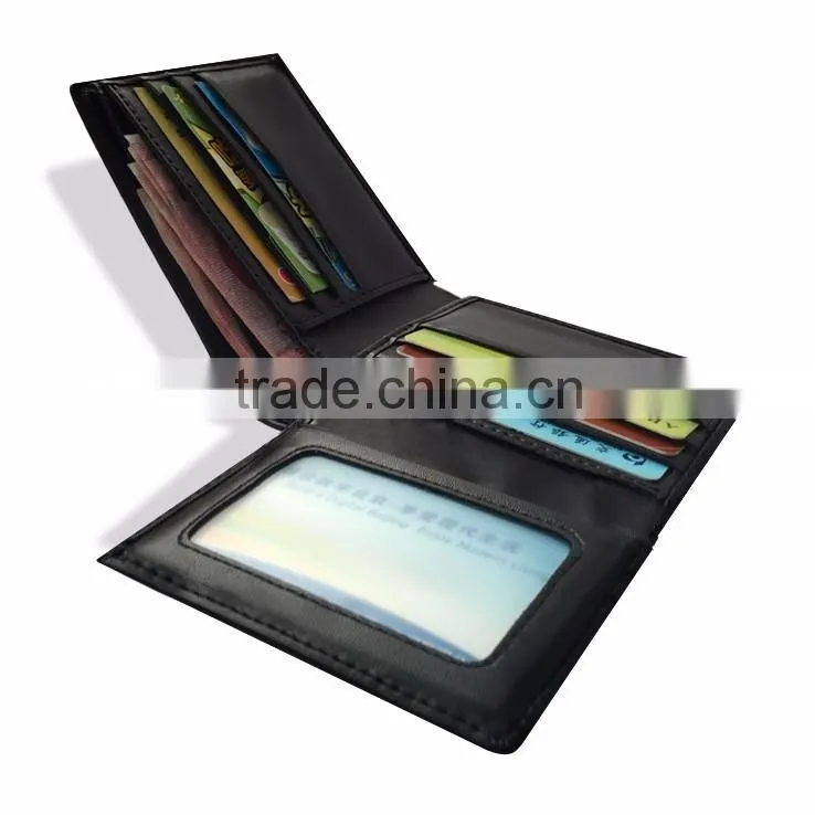 RFID Blocking Leather Bifold Wallet for Men Black