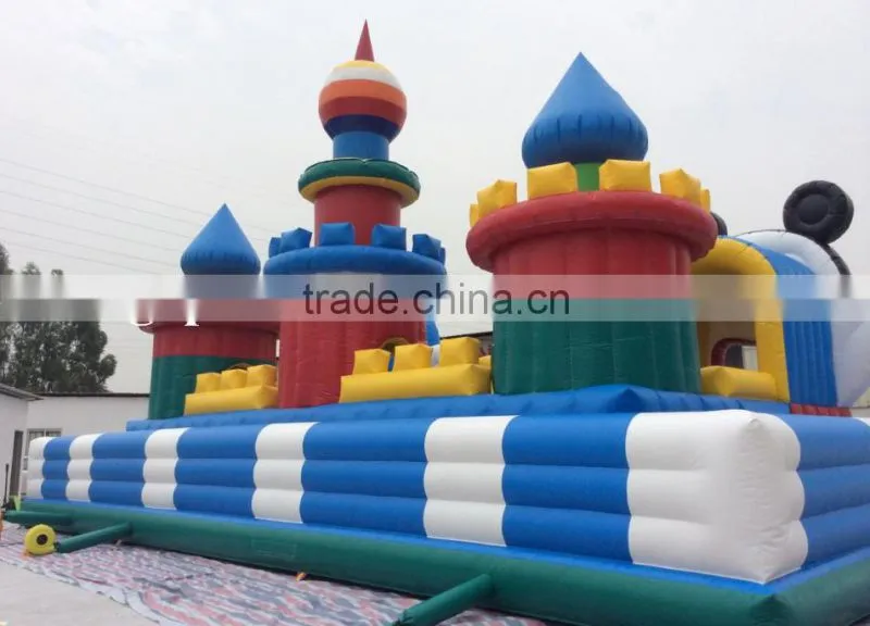 2016 hot sale inflatable fun city, outdoor playground inflatable castle, inflatable amusement park