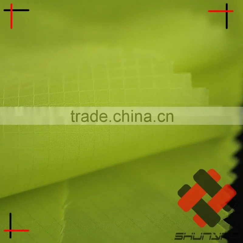 400T ultra light diamond ripstop polyester taffeta fabric