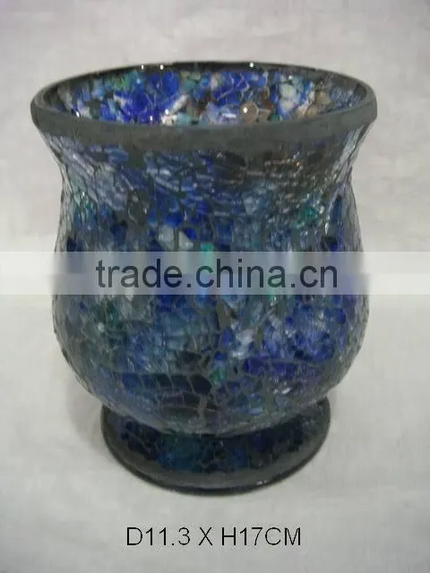 mosaic hurricane candle holder