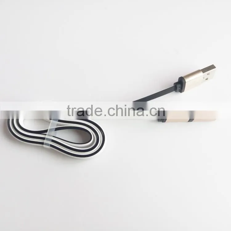 High speed flat noodle micro data micro usb power cable for Samsung