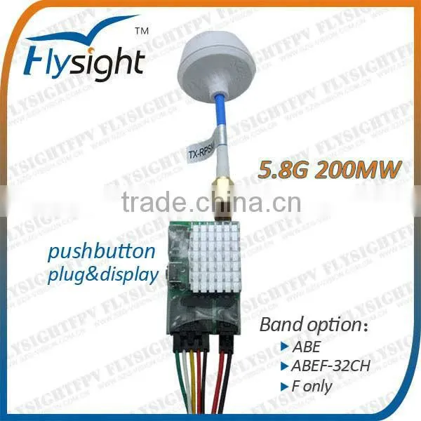 D657 Video Transmitter and Receiver Long Range 5.8GHz 200mW for FPV Heli RC