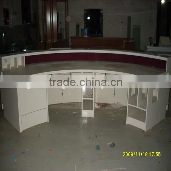 semicircular front desk for reception