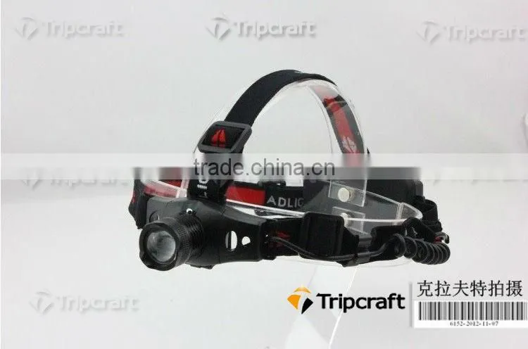 18650 Headlamp 5W 300Lm Q5 LED HeadLight 3Mode Waterproof Headlamp ZOOMABLE Hiking Headlight