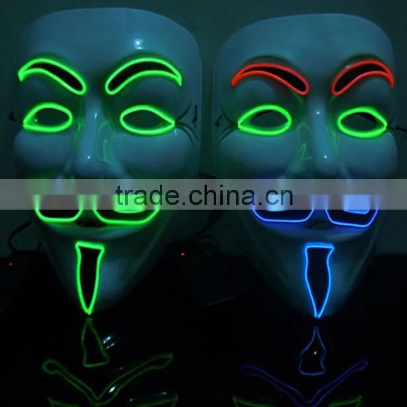 Flashing Mask Halloween Party Masks Light Up EL Mask,EL Wire Mask,led mask