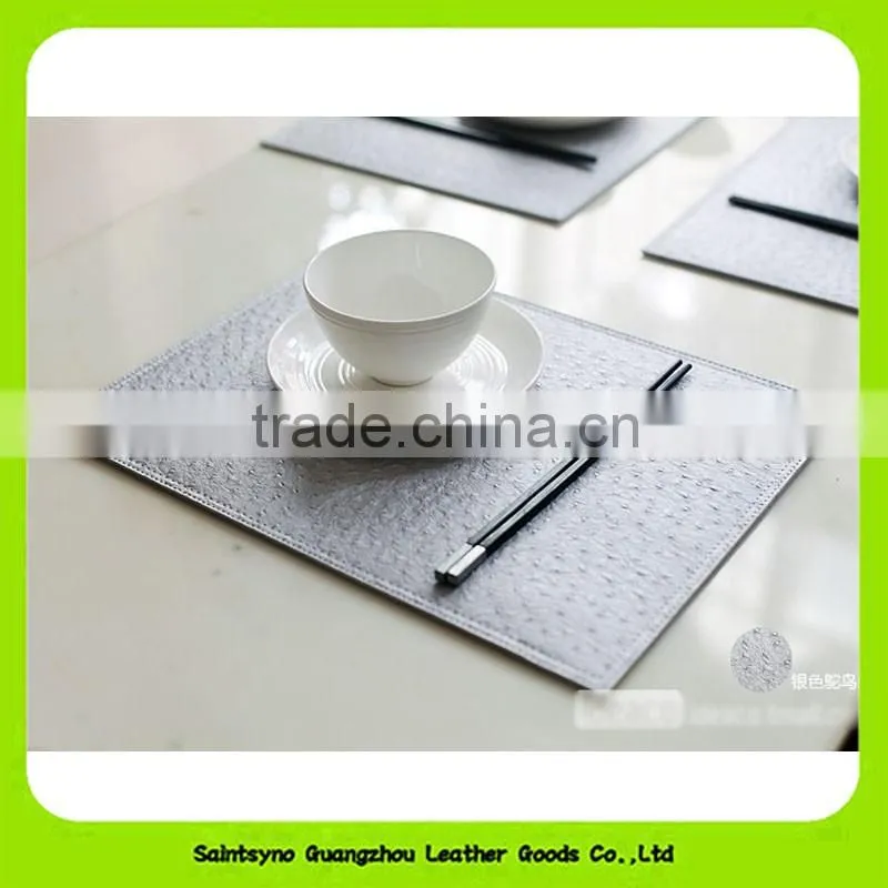 Classic 100% Reversible Leather Coaster Heat Resistant Leather Placemat 16018