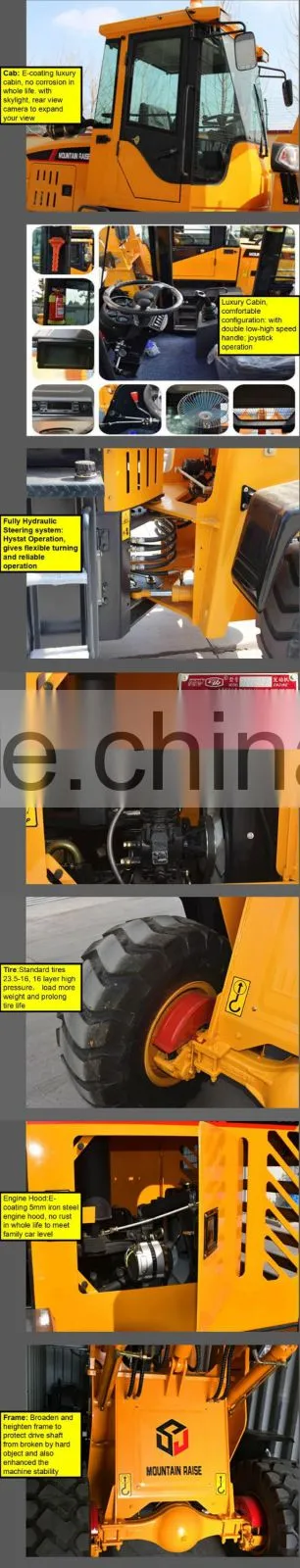 articulated small farm mini wheel loader with price list for sale