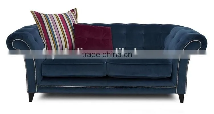living room blue antique sofa