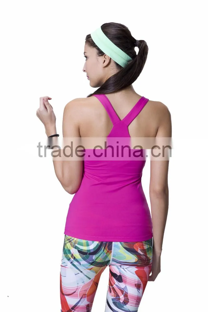Custom Logo Women Yoga Gym Wear Workout Outfit Tank Top