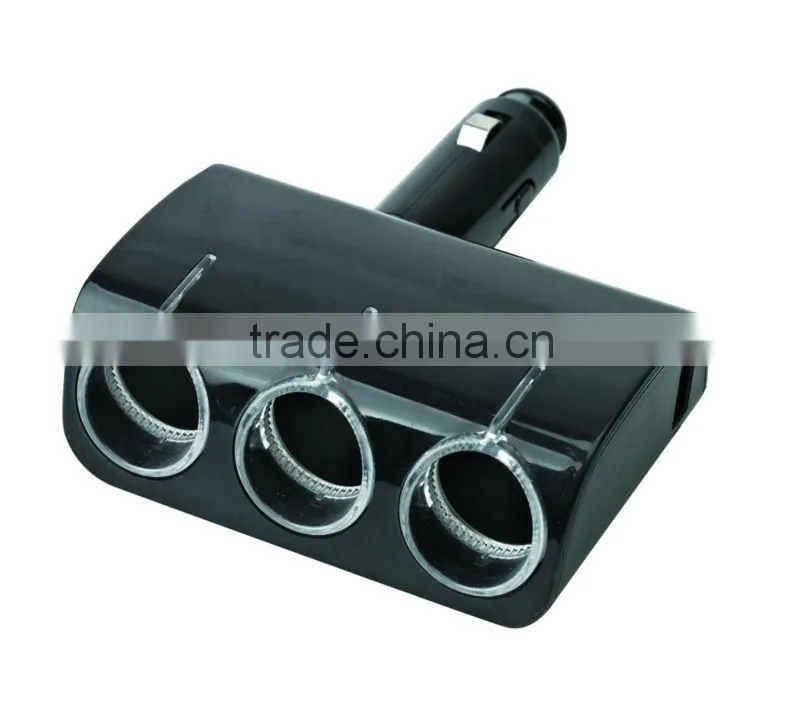 DC 12/24V 1 TO 3 CIGARETTE SOCKET with one USB