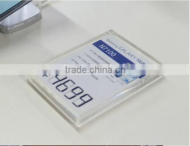 Acrylic price tag for cell phone,price label holder