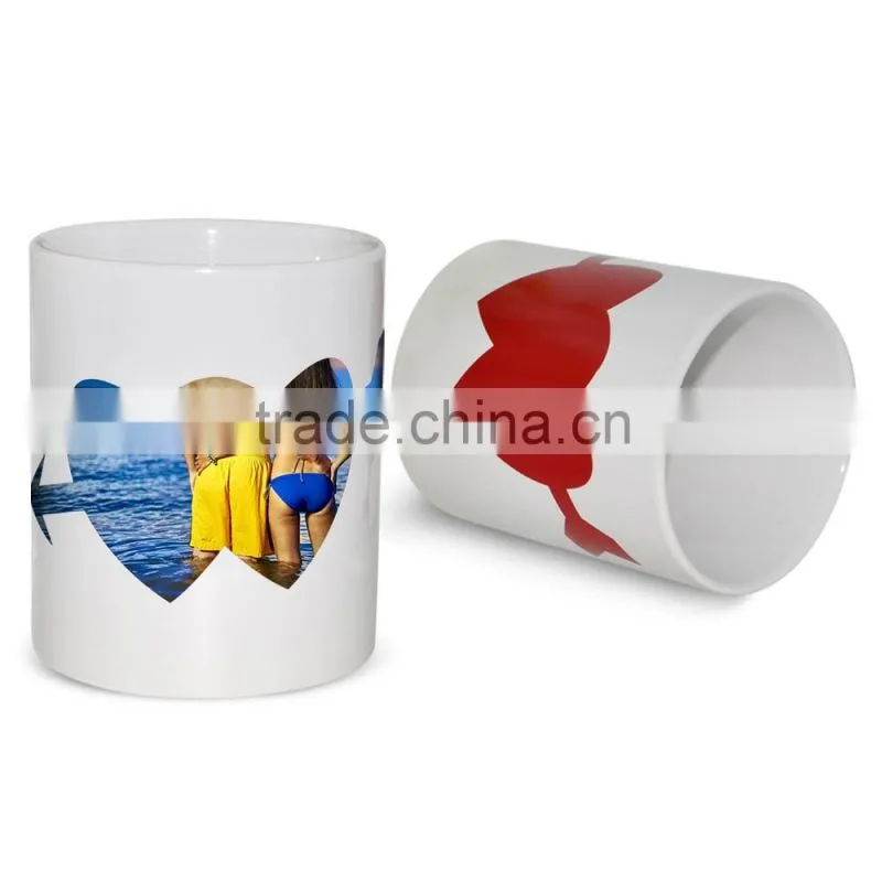 New wholesale ceramic blank 12 oz conical sublimation temperature changing mugs