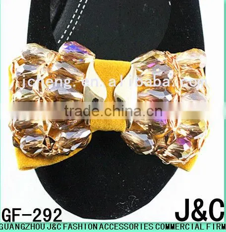 2015 the most fashionable rhinestone stone shoe bow