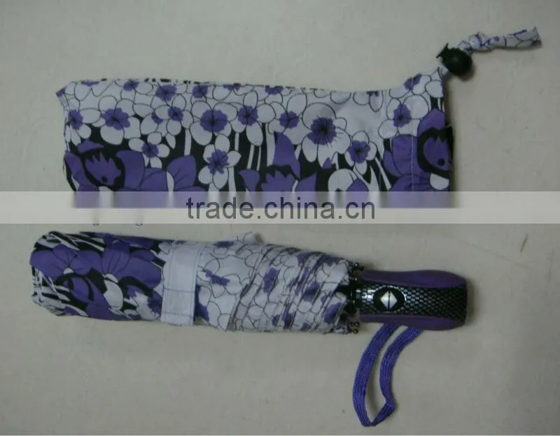 2015 good quality foldable printed umbrella,auto open and close umbrella,3 section Umbrella