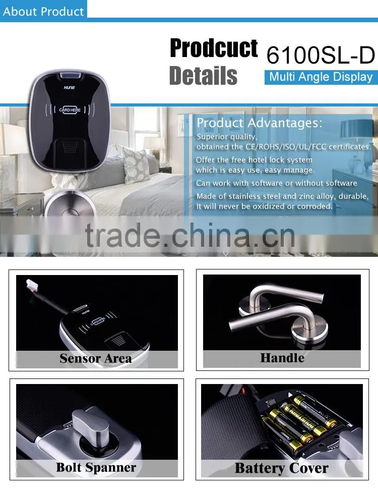 best price digital hotel card lock with hune lock system
