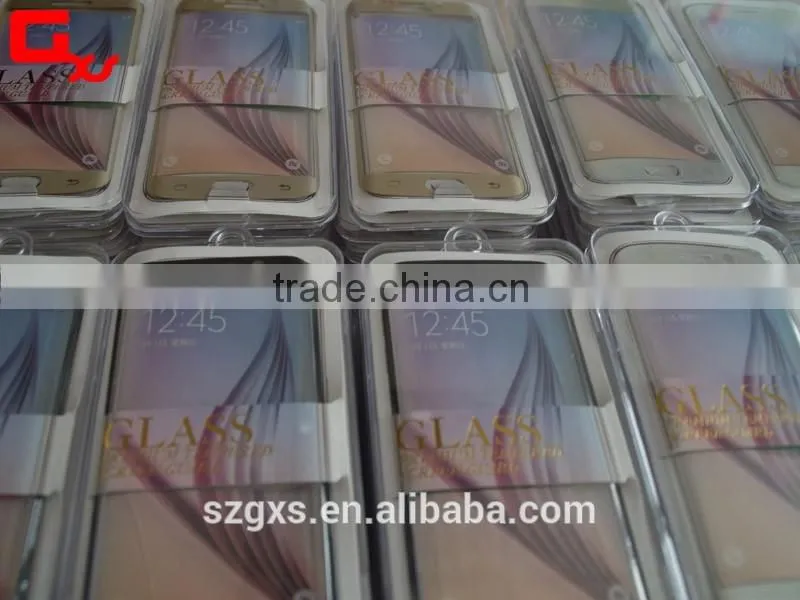 0.26mm thickness tempered glass screen protector with crystal cases package for Samsung galaxy S6 edge and S6 edge plus