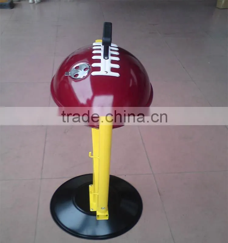 Red and blue color rugby shape helmet hibachi grills for sale