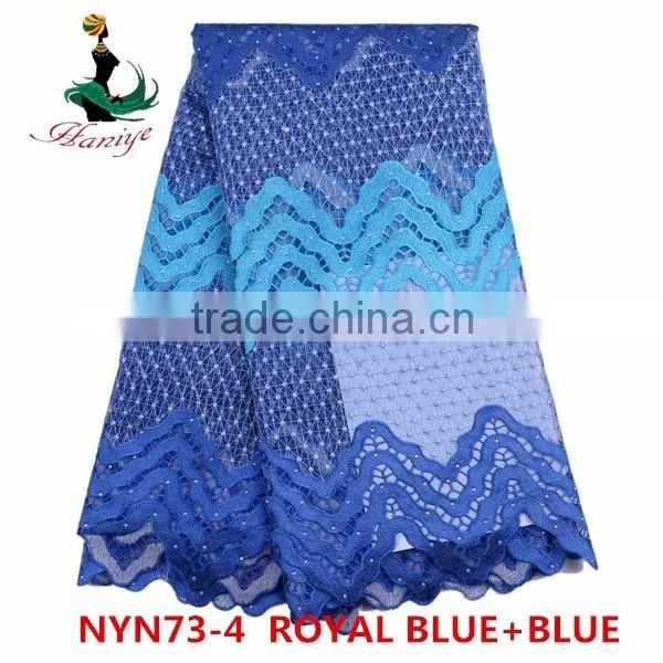 Haniye 2016 wholesale latest nigeria tulle lace fabric new embroidery french net lace fabric /NYN73