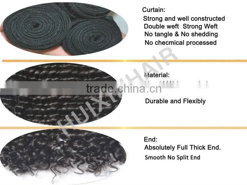 2014 6A New style deep curly brazilian virgin hair accept paypal Deep Wave