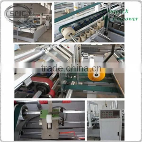 Automatic folder gluer machine for corrugated cartons with CE