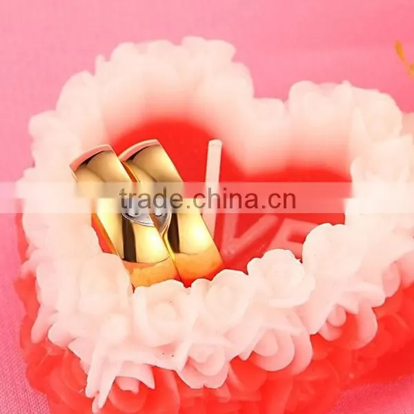 2016 Fashion High Quality Plating Gold Heart Zircon Rings