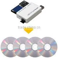 Flash Memory Card to DVD Duplicator Copier 7 Drives w/ memory card slots MS / CF / SD / MMC / USB