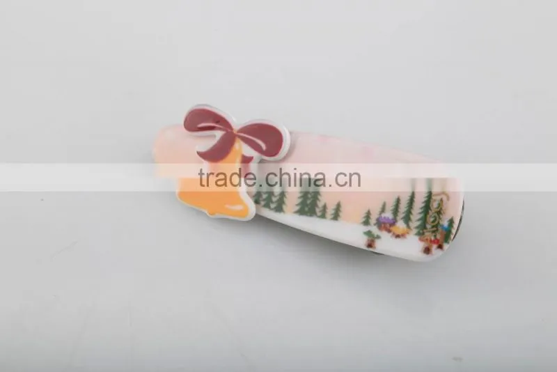 Candy color small bell hair clip lovely present car and red house hair accessory kids mini hair duck clip